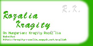 rozalia kragity business card